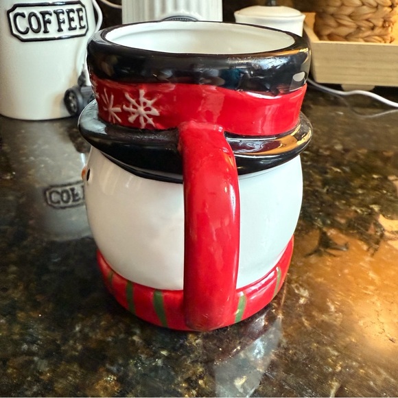 St. Nicholas Square Snowman Mug - Red, Black, White - Picture 3 of 6